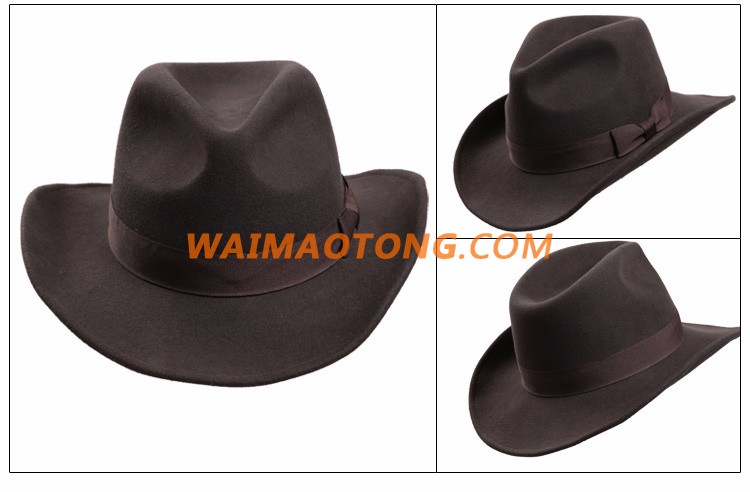 Custom Men Hats Wool Felt Cowboy Hat Wholesale Lemmy Cowboy Hat