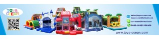 Inflatable floating water slide for boat , inflatable yacht slide ,blue and white water slide boat_Product