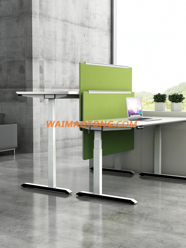 High Tech Adjustable Office Desk Modern, One Person sit Standing Desk