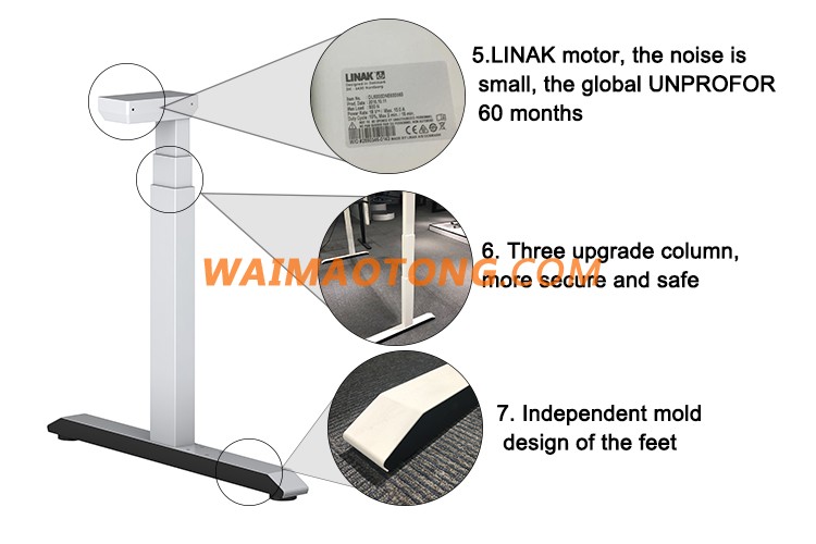 High Tech Adjustable Office Desk Modern, One Person sit Standing Desk