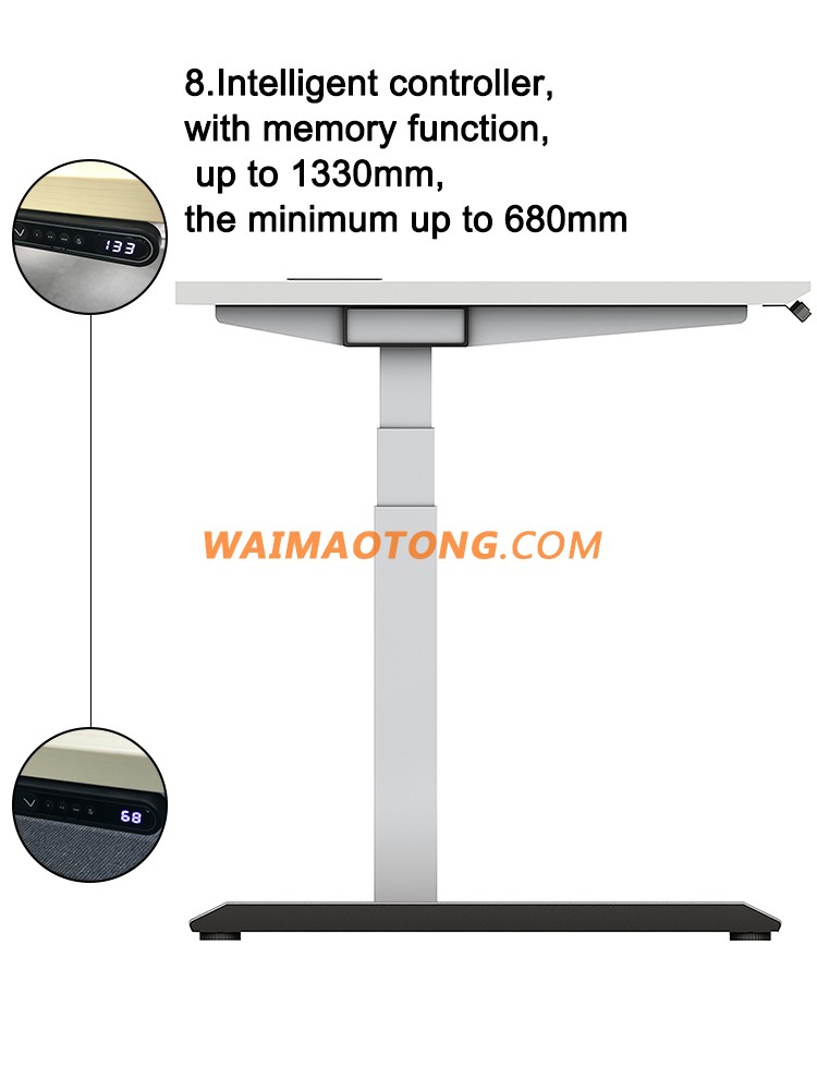 High Tech Adjustable Office Desk Modern, One Person sit Standing Desk