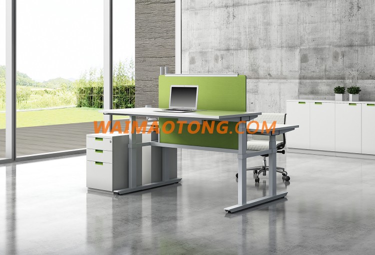 High Tech Adjustable Office Desk Modern, One Person sit Standing Desk