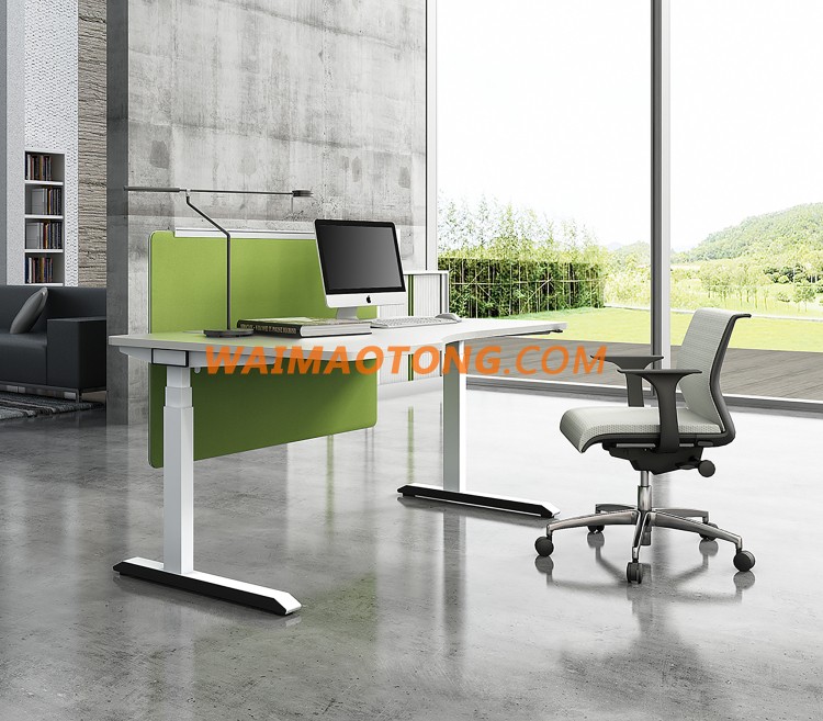 High Tech Adjustable Office Desk Modern, One Person sit Standing Desk