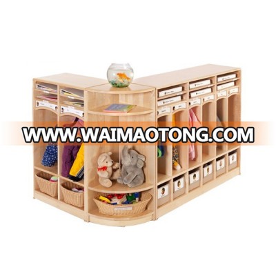 Best Selling Wooden Daycare School Furniture Children Bedroom Clothes Cabinet With Drawers Productproduct