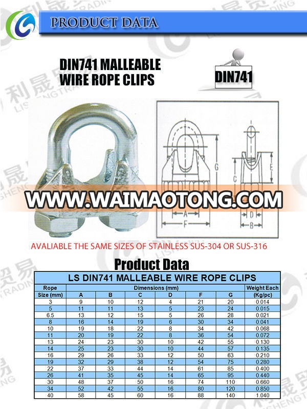 China Made Galvanized me<em></em>tal Clips Fasteners Din741