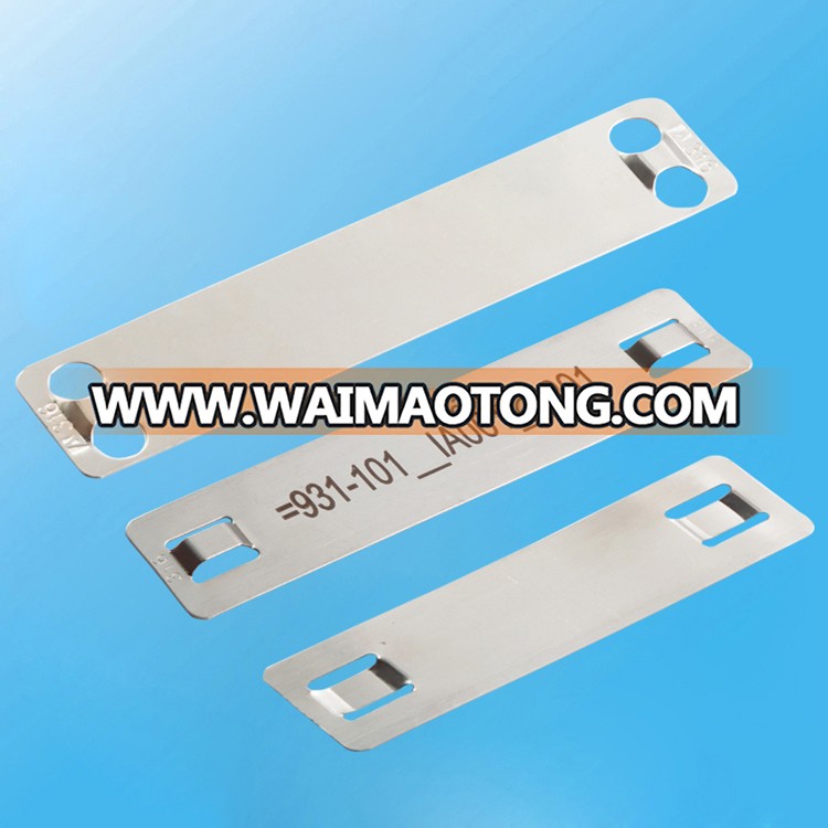 201 Stainless Steel Cable Marker Plate with Laser Marking