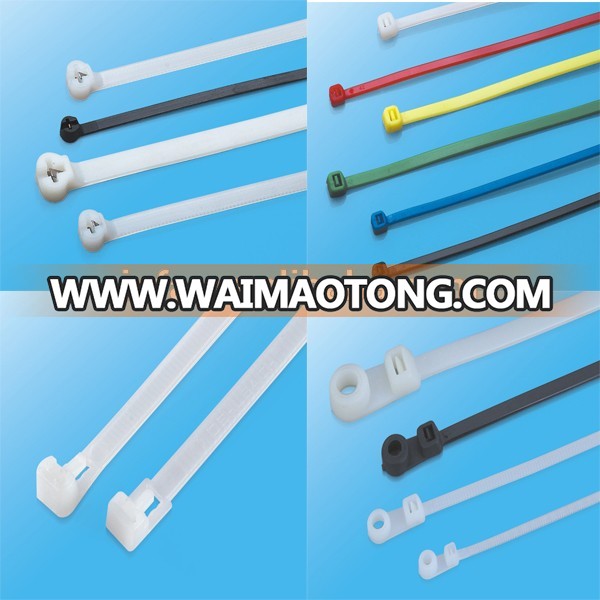 Releasable Use Plastic Nylon Releasable Cable Tie with ROHS