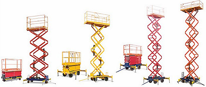 China Famous Hydraulic Four Wheels Scissor Lift Platform