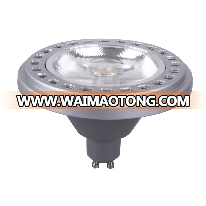 15W GU10 Aluminum 1200LM 24 or 120 Degree AR111 COB LED