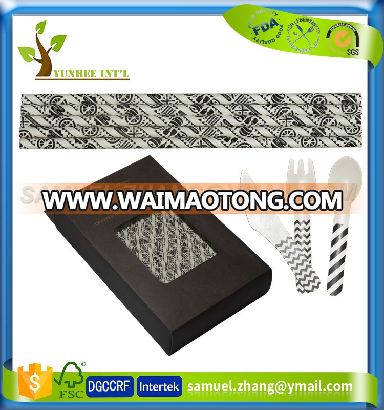 144pcs High Quality Custom Printed Drinking Paper Straws