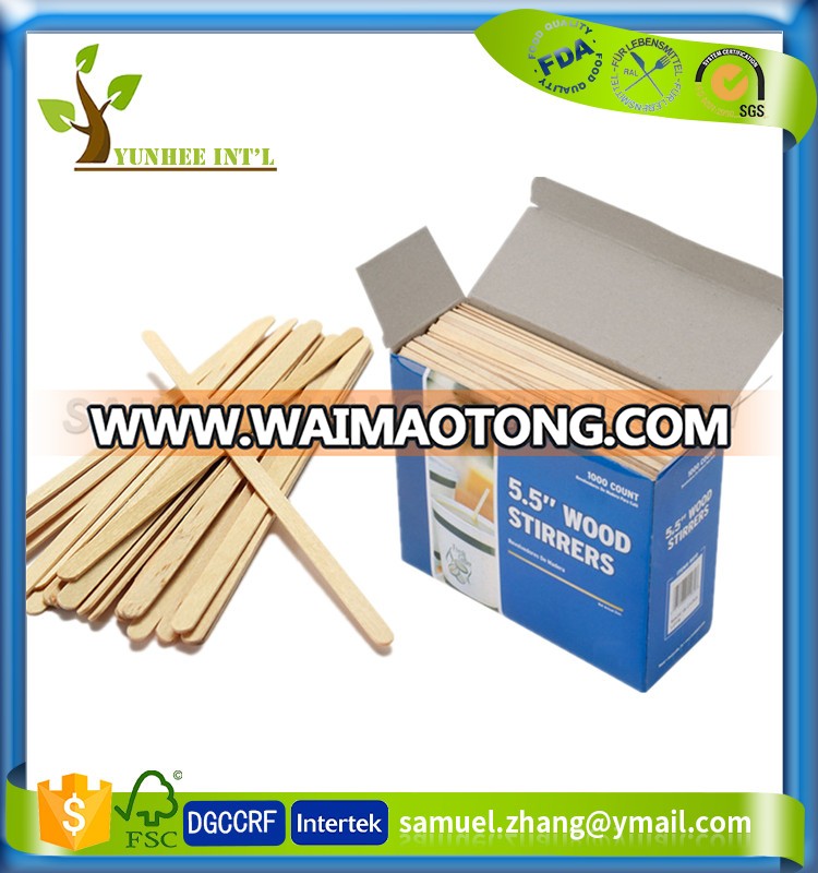 Disposable Birch Wood Coffee Stick