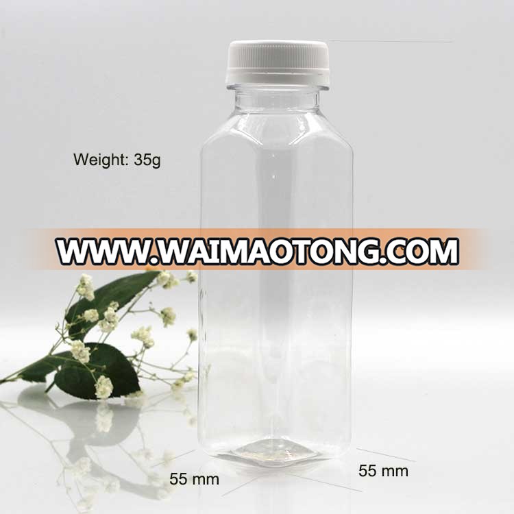 350 ml transparent pet 12oz 12 oz. clear plastic juice beverage bottles BPA free