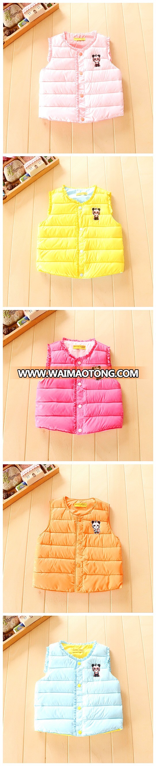 wholesale high quality frozen vests of children fur vest for kids winter vest for babies