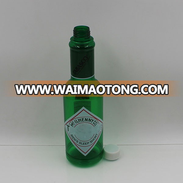 Factory wholesale green 500ml PVC reuse plastic bottles for underwear packaging