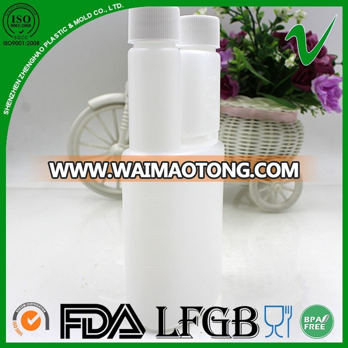 wholesale lubricate oil empty HDPE square double neck plastic bottle 1000ml for industrial liquid use