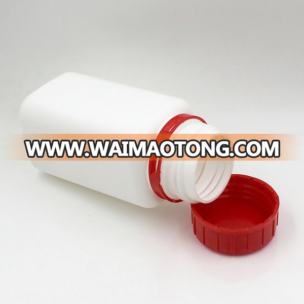 HDPE white square plastic bottles for tablets , medicine bottle for pill