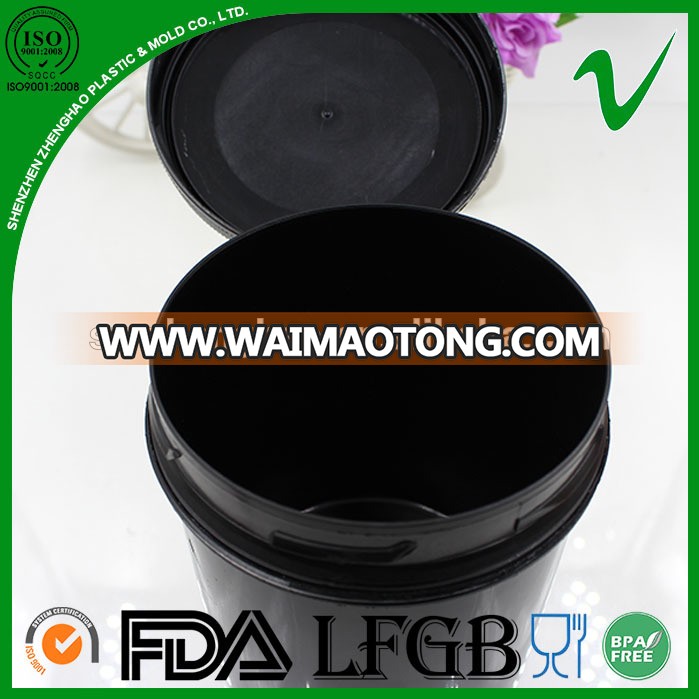 food grade plastic black hdpe bottles with screw cap