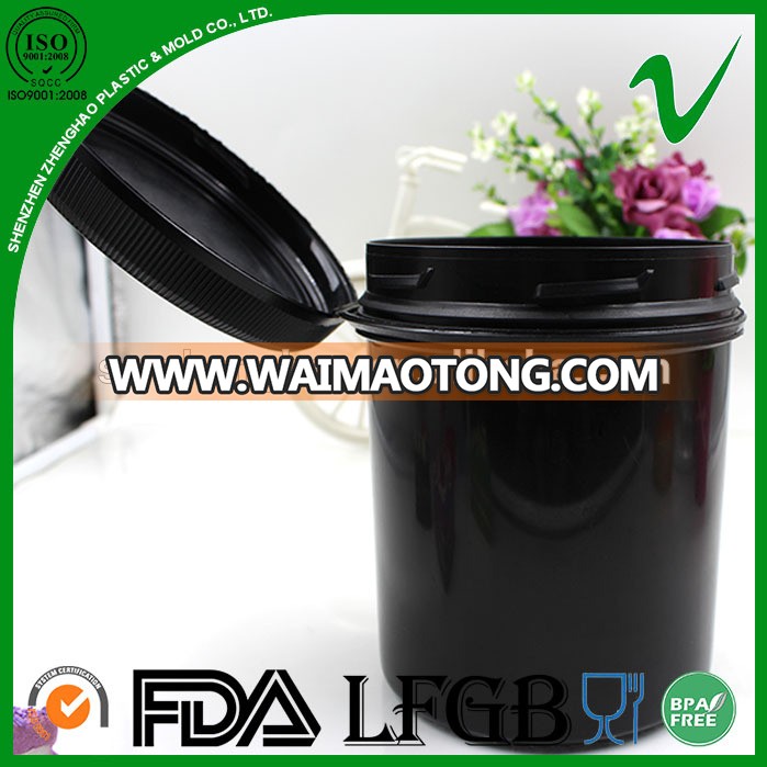 food grade plastic black hdpe bottles with screw cap