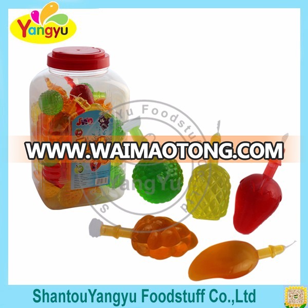 Cute fruits vegetable shape sweet jelly juice