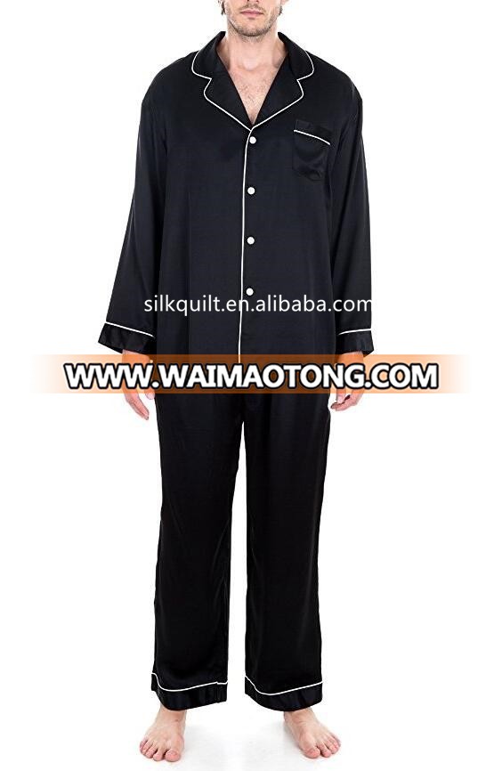 Made In China Summer Couple Men Silk Pajamas Oem New Products