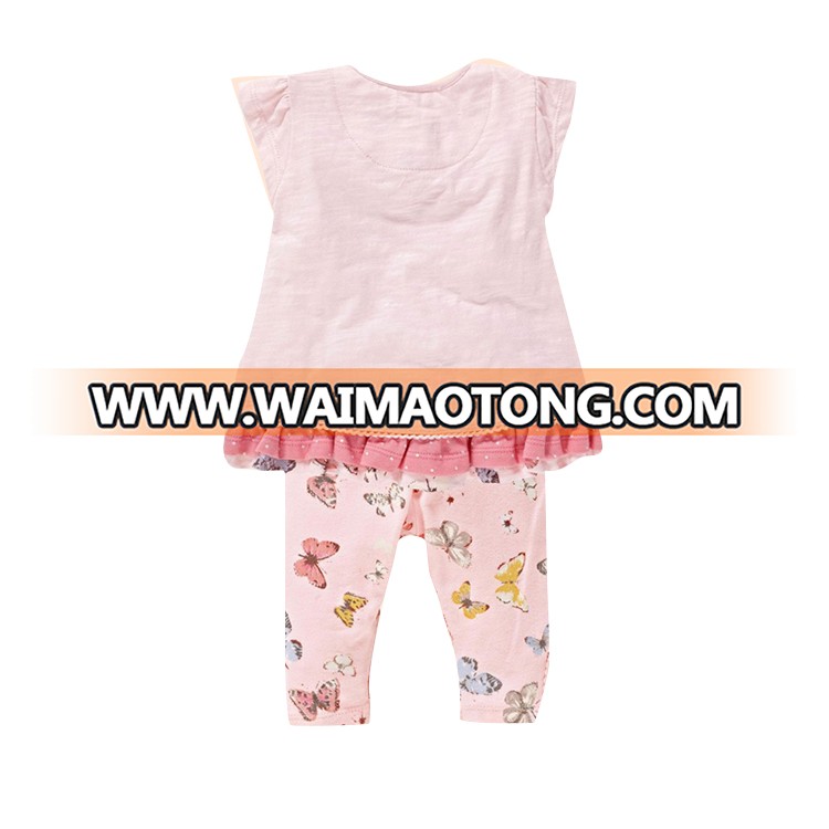 Infant Clothes Baby Girl T Shirts+Full Print Pants 2pcs Set Children Clothing Set