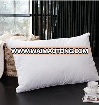 Polyester pillow/Microfiber fiber pillow /hotel /home white 100% cotton fabric 100% polyester filling soft pillow