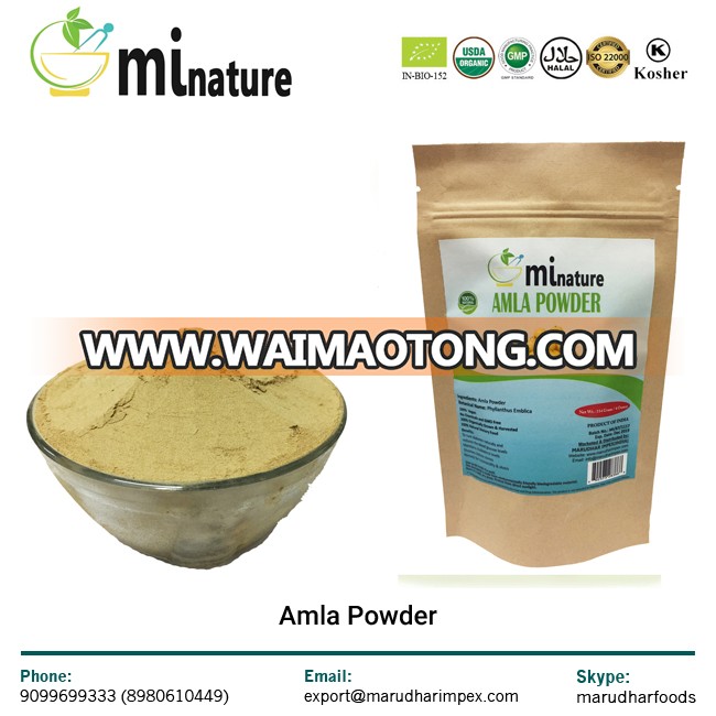 Mi Nature Amla Powder USDA Organic, EU Certified Indian Gooseberry Powder