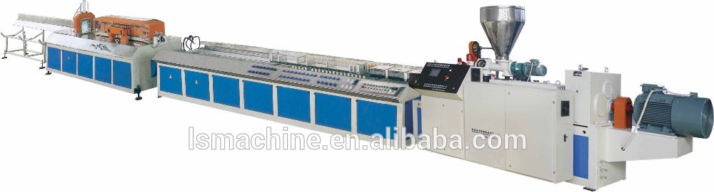 Wood plastic composite profile extrusion line twin screw