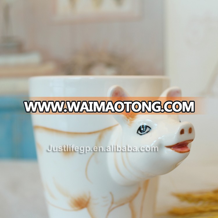 Cute animal style artistic drinking water cup promotio<em></em>nal ceramic cup