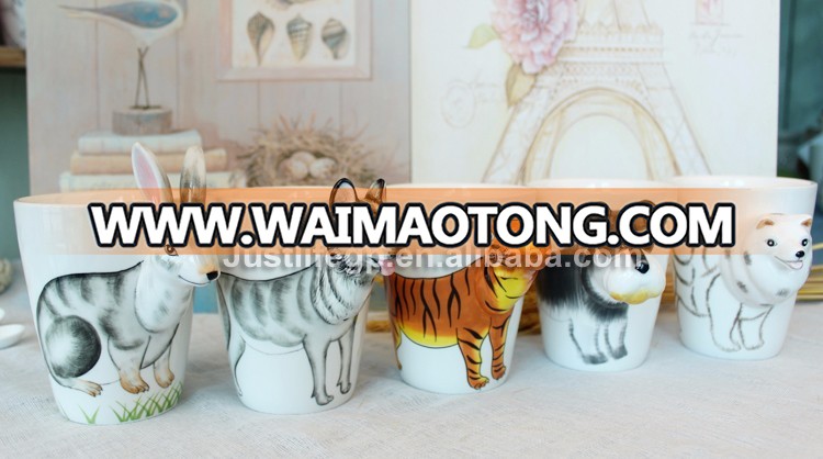 Cute animal style artistic drinking water cup promotio<em></em>nal ceramic cup