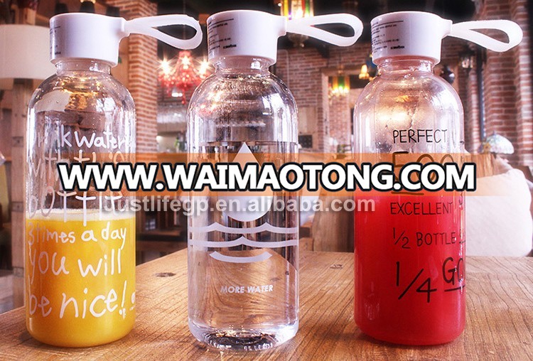 promotion Creative transparent Plastic water bottle customizable LOGO