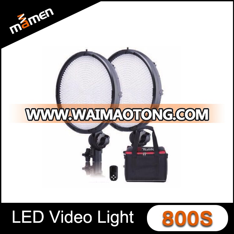 Wholesale Round Led Video Light Studio Light Remote Co<em></em>ntrol Dayliht Make Up Led Light PT-800S kit