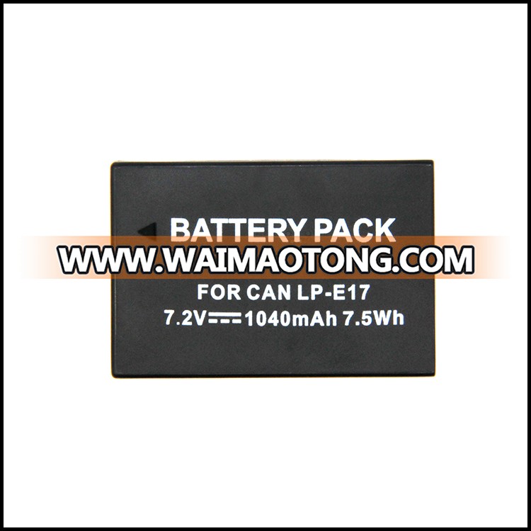 Factory Direct Selling Full Decode Li-ion Camera Battery Rechargeable Digital Battery Pack LP-E17 1040mah 7.2V For Canon 750D