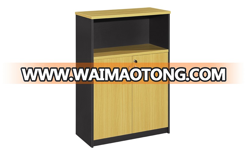 CF inexpensive office table design furniture MFC material with side cabinet