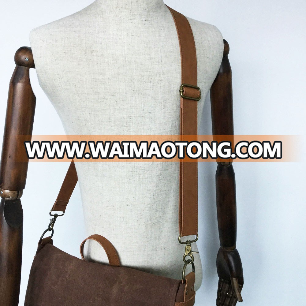 china supplier custom water resistent messenger wax bag