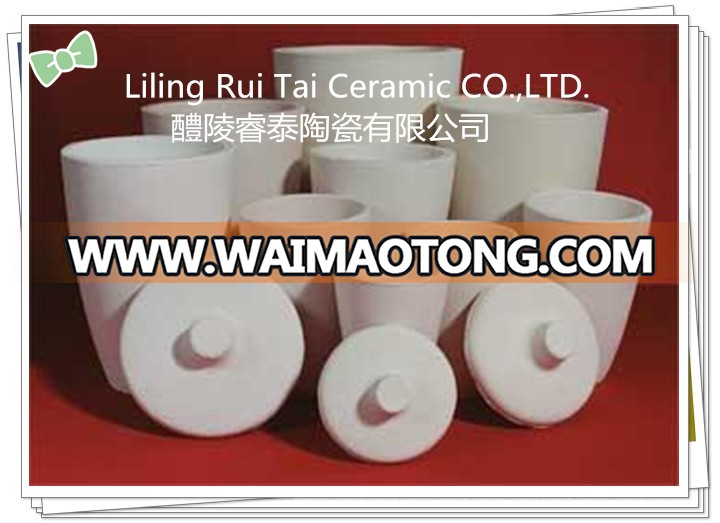 High temp Laboratory Porcelainware And Fire Assay Clay Ceramic Crucible