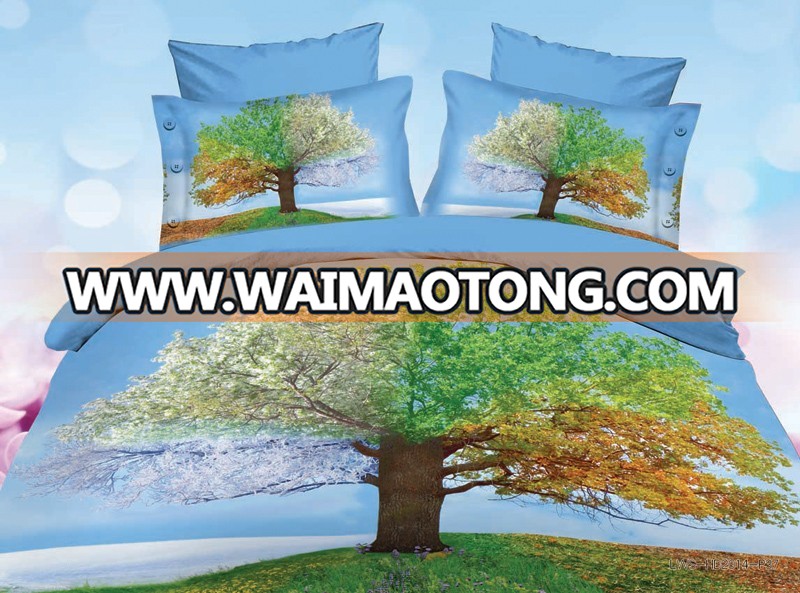 100% polyester 3D sublimation disperse printed quilt cover set