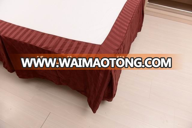 Cheap 100% Polyester Pleated Bed Skirts for Hotel