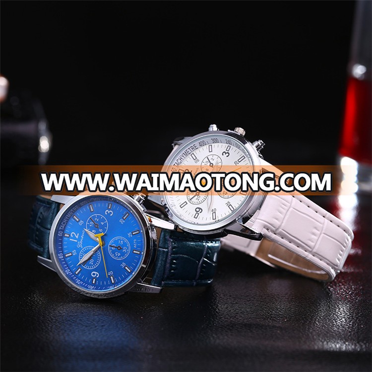 Wholesale Hot Selling Classic PU Leather Quartz Watch Mens Watch