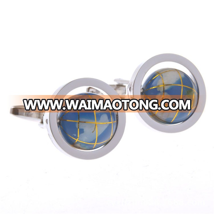 Hot Selling High Quality Perso<em></em>nalized Novelty Globe Cuffl<em></em>inks