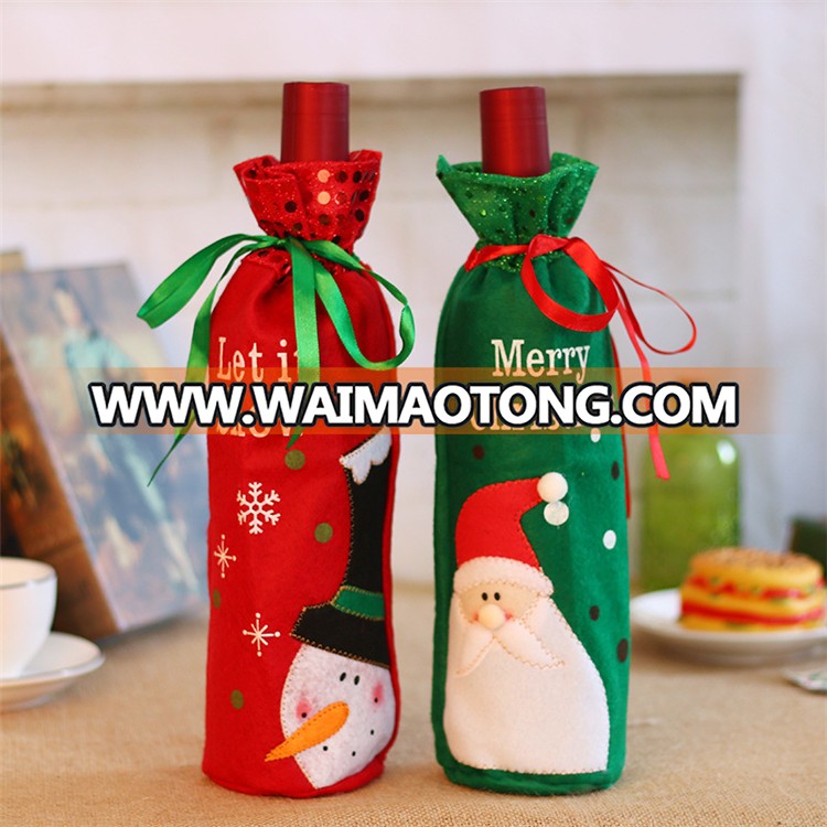 christmas decorations yiwu christmas dinnerware christmas wine bottle cover