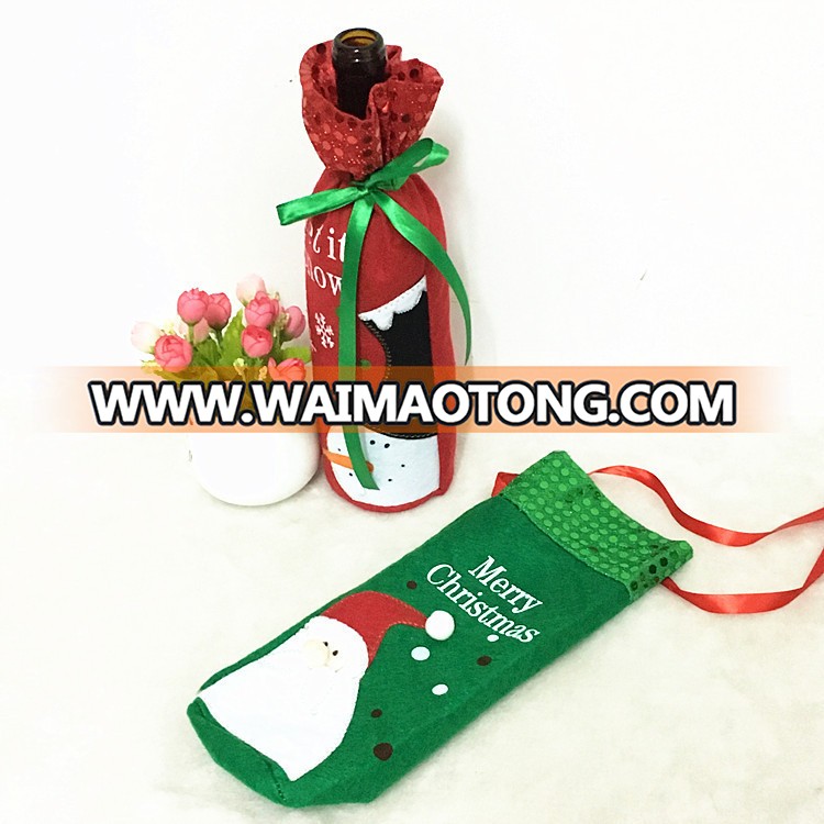 christmas decorations yiwu christmas dinnerware christmas wine bottle cover