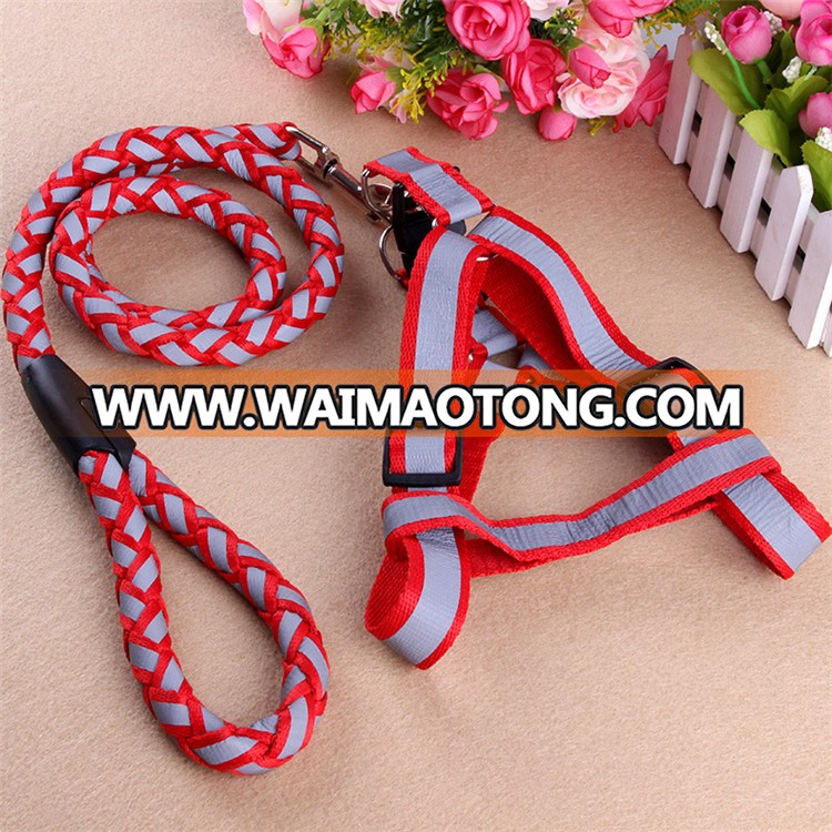 no pull dog harness strong nylon rope dog collar leash