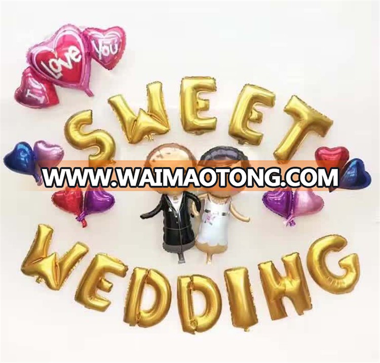 wholesale inflatable alphabet letter foil helium wedding stage decoration balloon