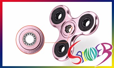 Amazon hot selling gold tri spinner fidget edc hybrids bearing hand finger spinner