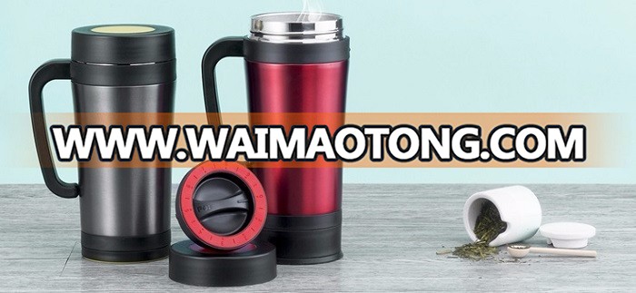 Promotion vacuum thermos mug 400ML BPA free all in one dripper cup