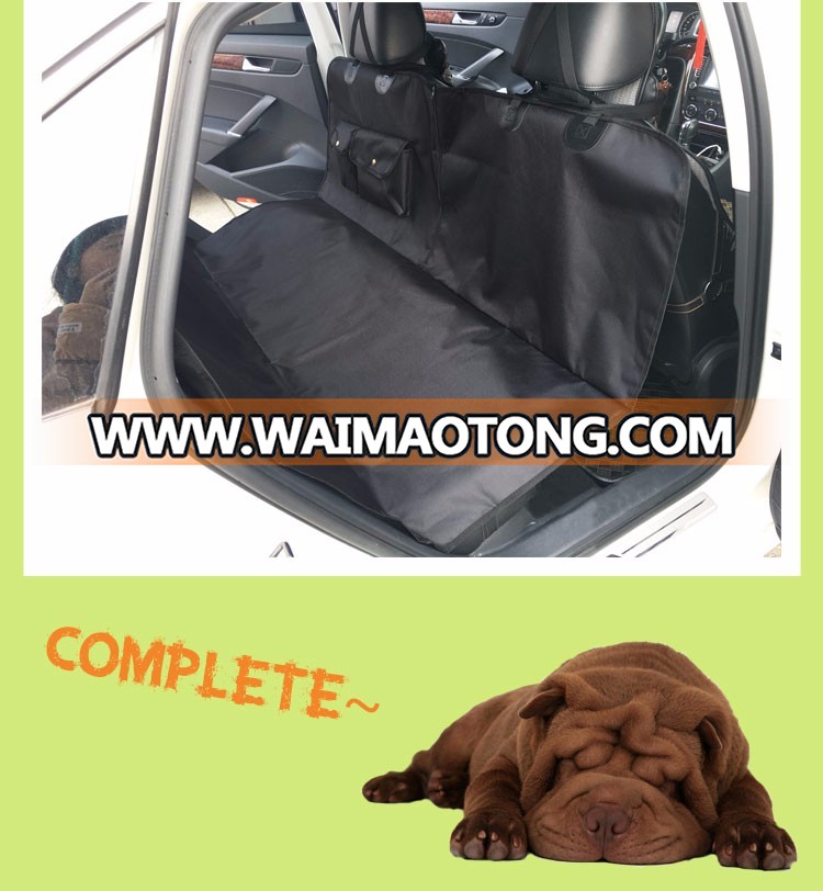 Deluxe 600D Oxford Fabric Pet Travel Hammock Dog Car Seat Cover with Side Flap and Waterproof Nonslip