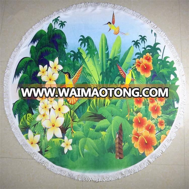 Promotio<em></em>nal High Quality pareo wholesale large round microfiber beach towel