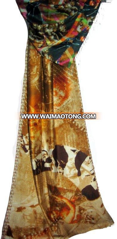 digital printed modal shawls in custom designs size 70*200 cms