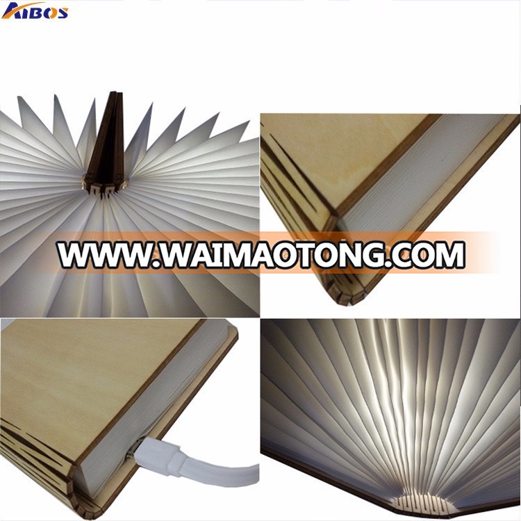 New folding LED book light Wooden Cover Reading Light Lumio Book Lamp Folding Led Book